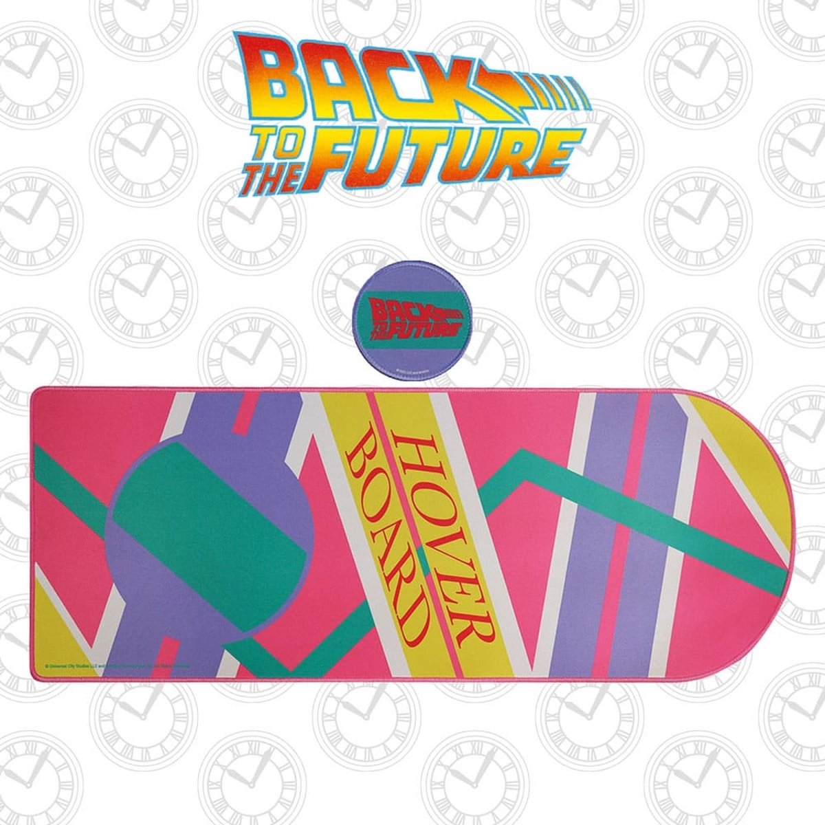 FaNaTtik Back to the Future XL Hoverboard Desk Pad and Coaster Set