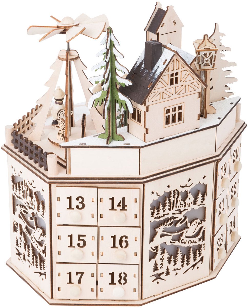 Small Foot - Wooden Advent Calendar Christmas Land