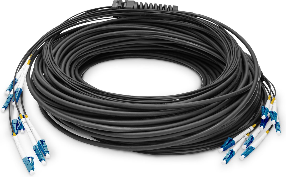 DIGITUS breakout cable - 50 m - black - Sort - 50m