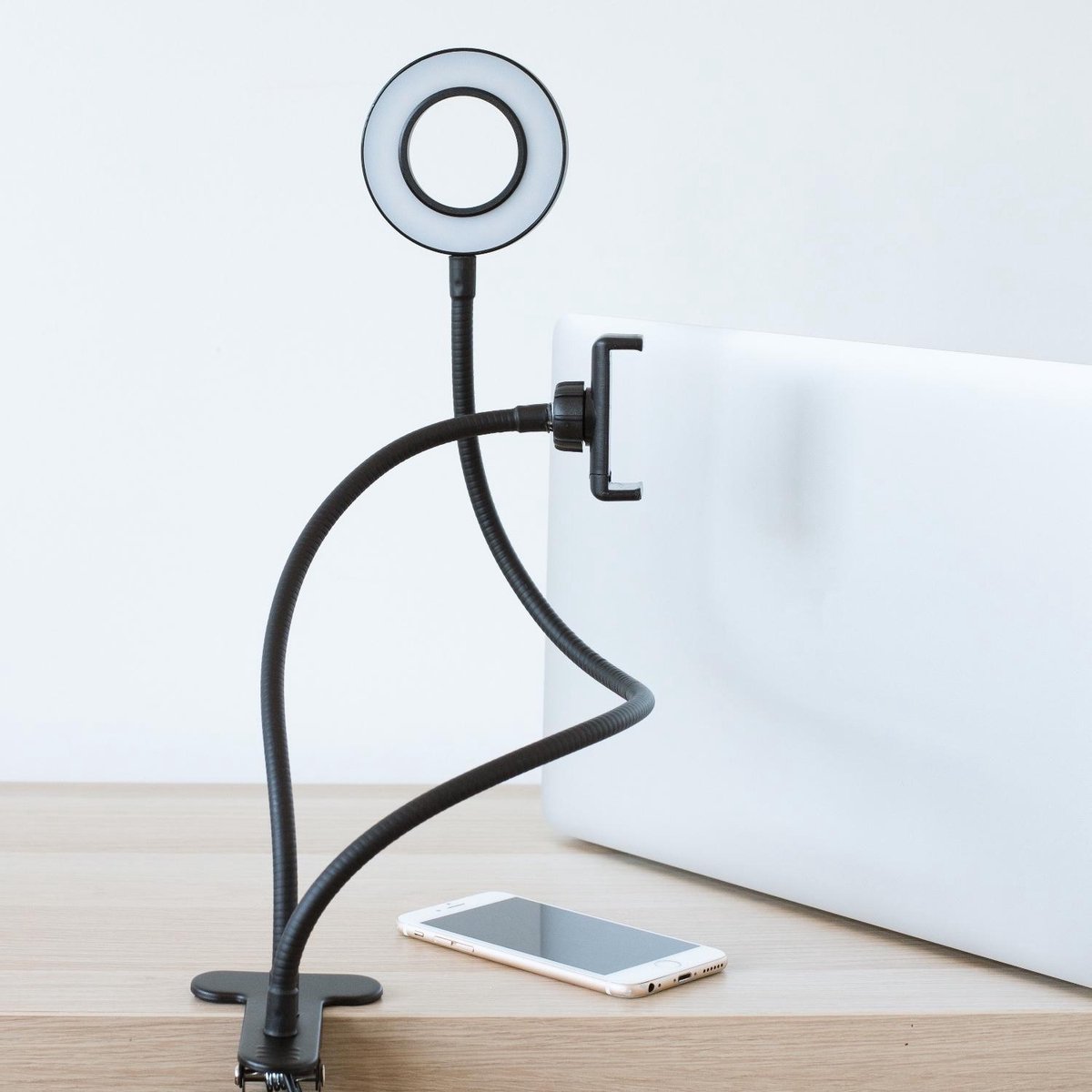 Thumbs Up! Vlogging Light - LED Selfie Ring Light with Smartphone Holder