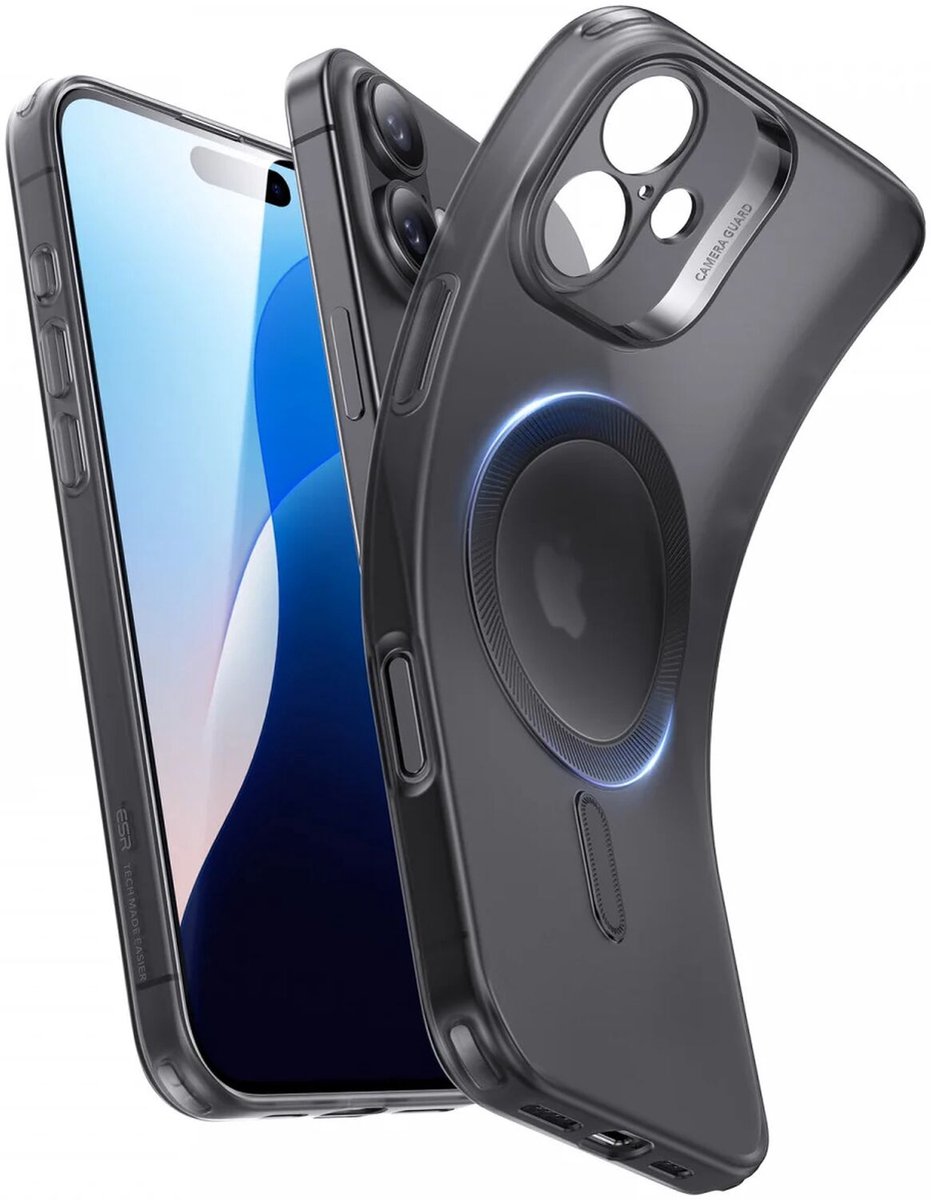 ESR Zero Clear (HaloLock) case for iPhone 16 Plus (black)