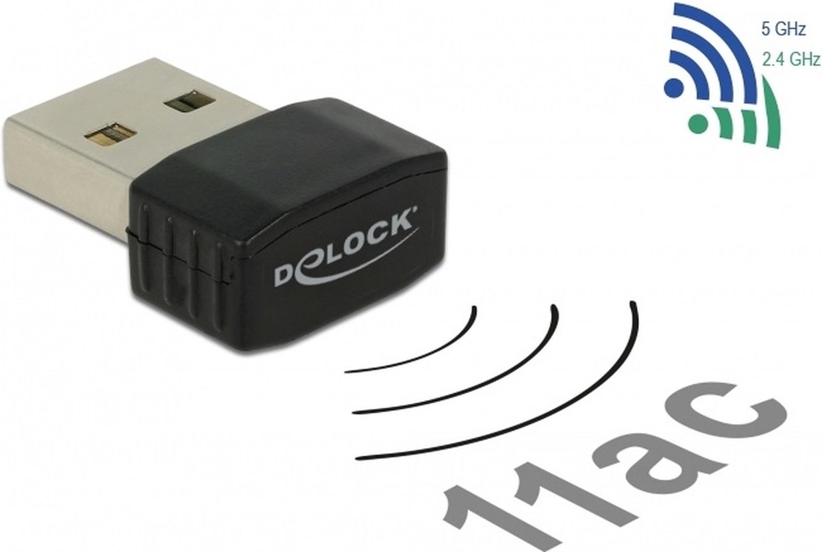 DeLOCK USB 2.0 Dual Band WLAN ac/a/b/g/n Nano Stick