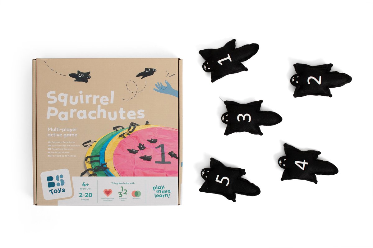 BS Toys Squirrel Parachutes - Catch and Throw Game
