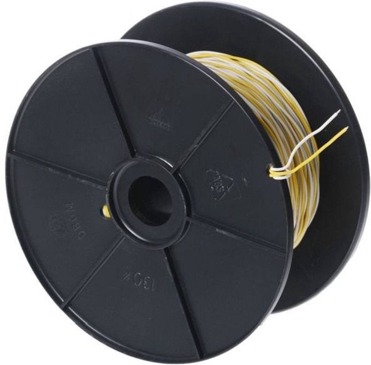 YV 2x0,6 weiss/gelb Fil de câblage Yv 2 x 0.6 mm² 100 m