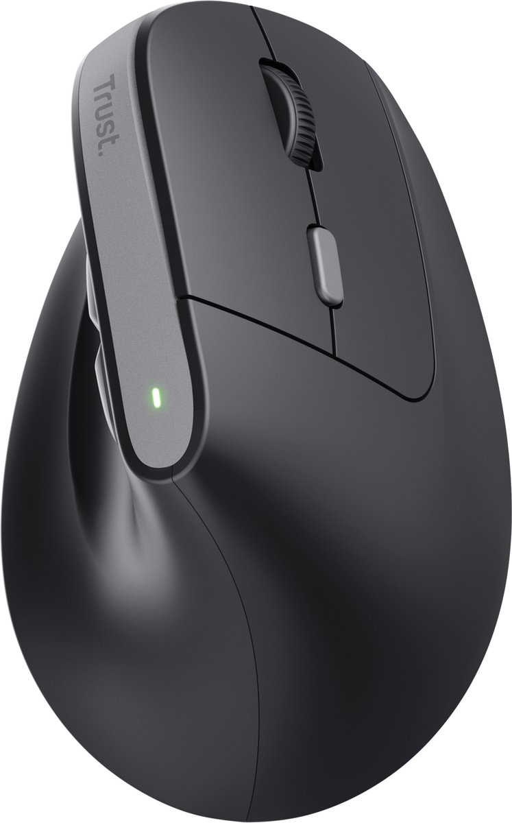 Trust Bayo II Wireless - Ergonomisk mus - Optisk - 6 knapper - Sort
