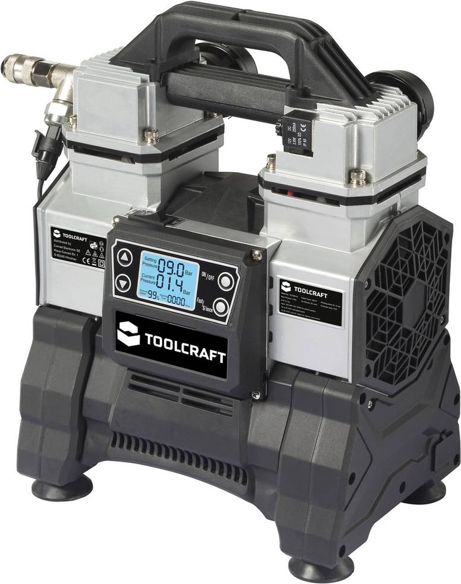 TOOLCRAFT TO-8952876 Compresseur dair comprimé 18 VDC/230 VAC 9 bar