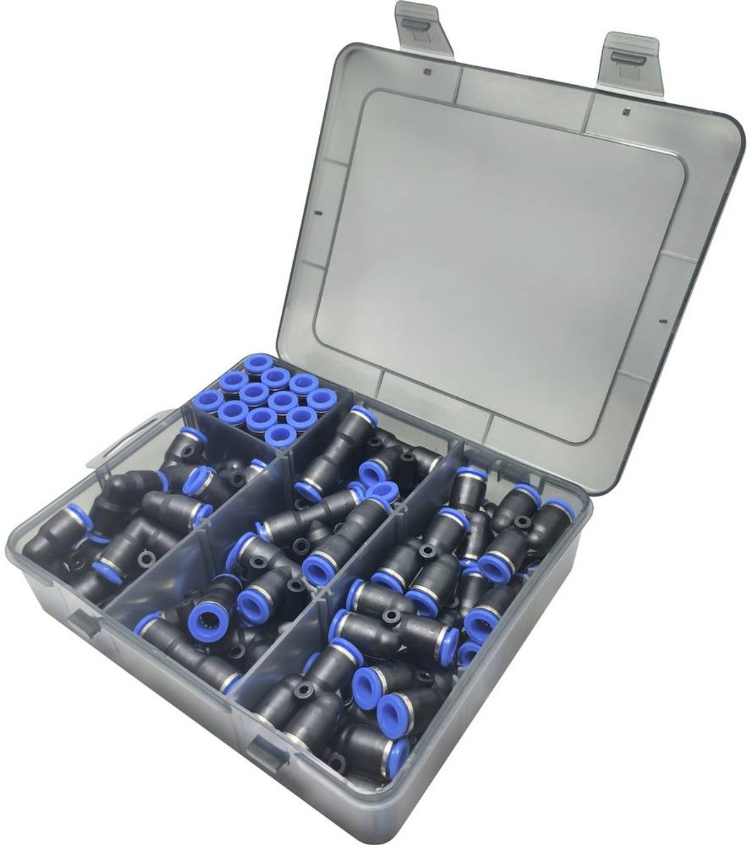 TRU COMPONENTS Raccord pneumatique TC-14109144 TC-Fitting set - 8 mm Ø de tuyau: 8 mm 48 pc(s)