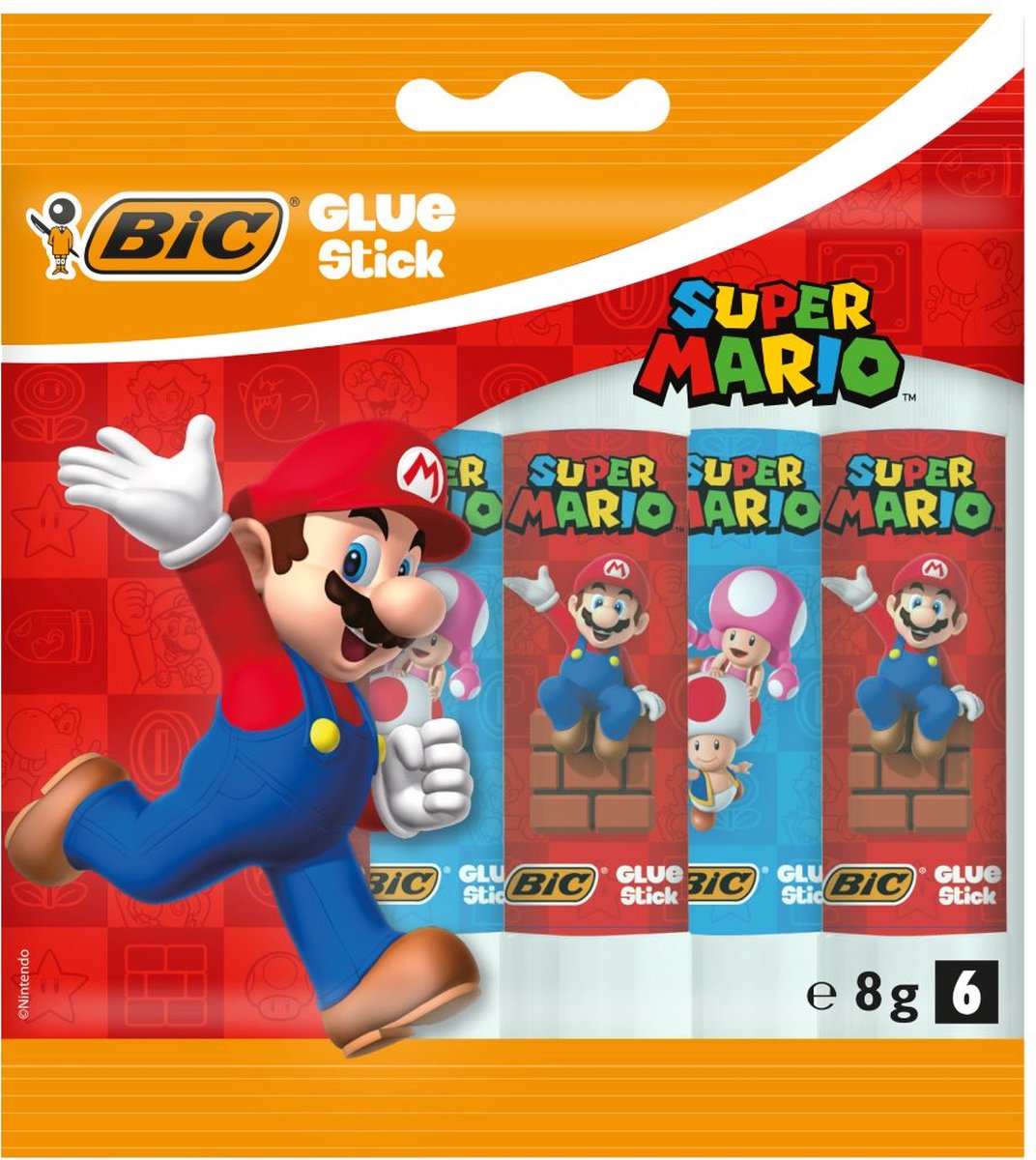 BIC Super Mario Glue Sticks 6 pcs.