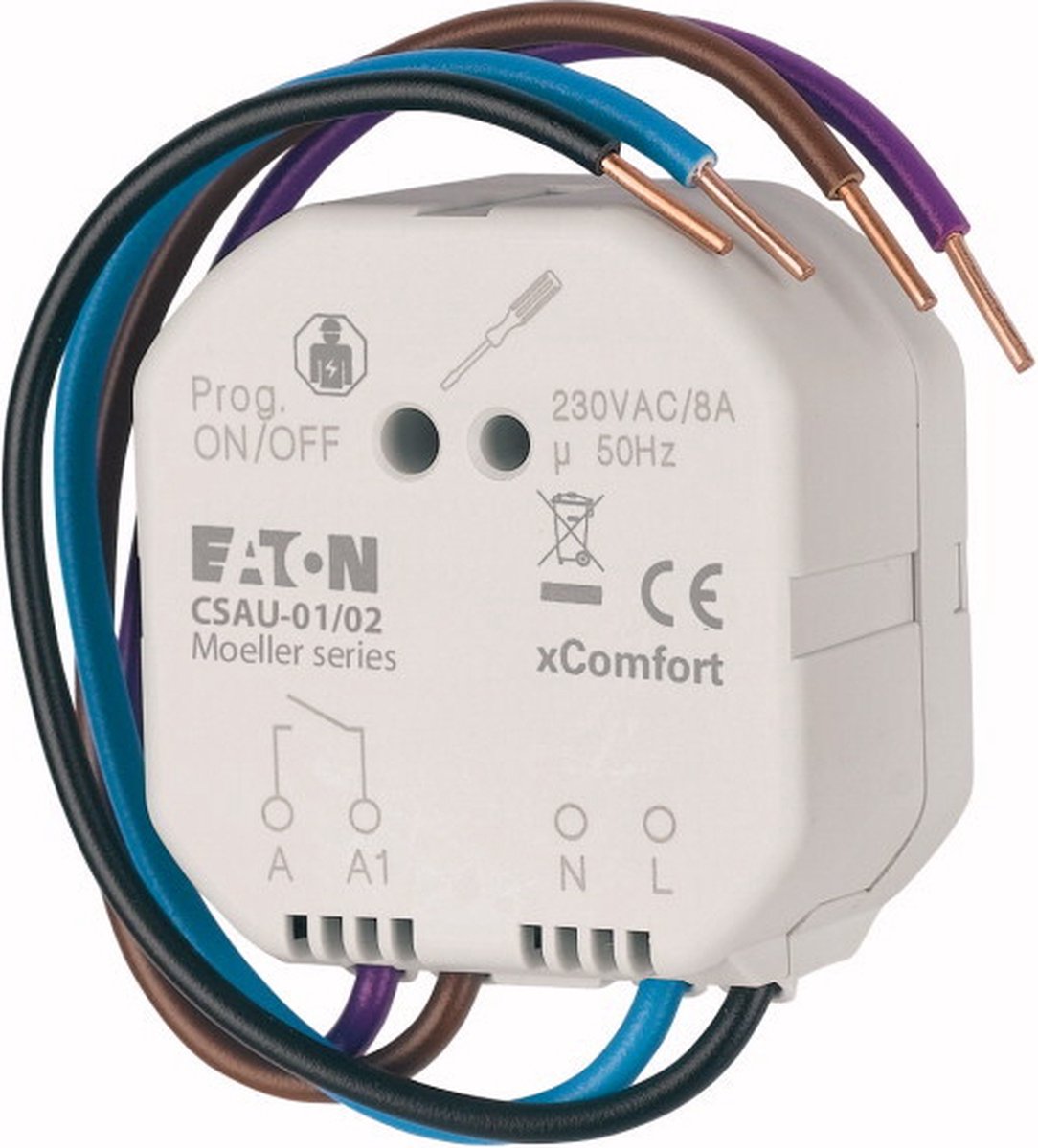 CSAU-01/02 Eaton xComfort Actionneur de commutation Puissance de coupure (max.) 1840 W
