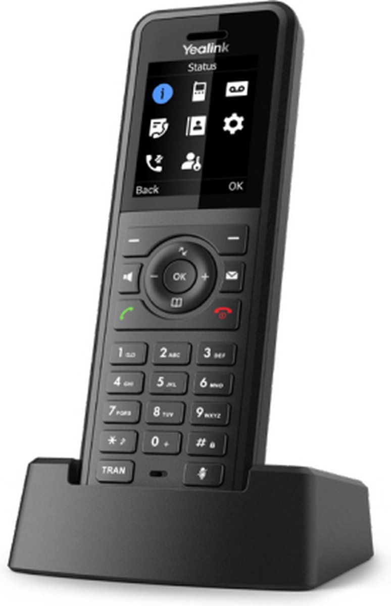 Yealink W57R - cordless extension handset - with Bluetooth interface with caller ID - 3-way call capability