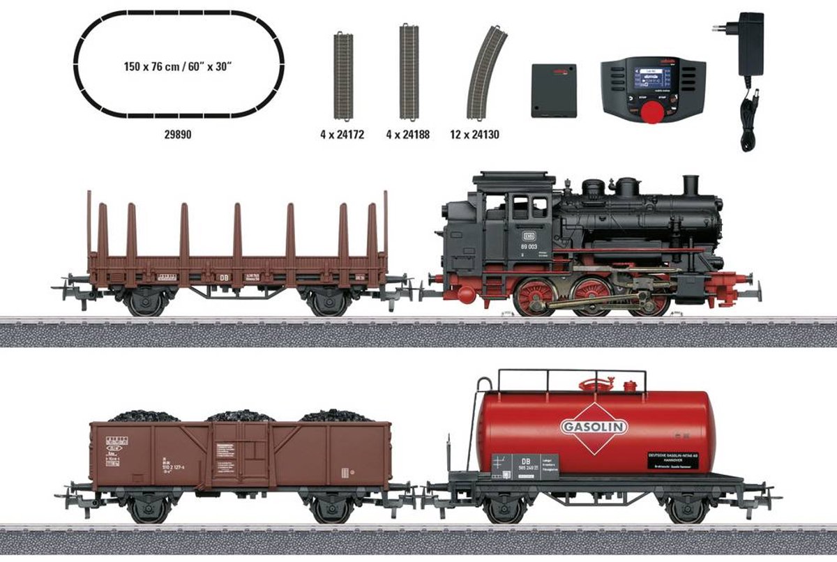 Märklin 29890 Kit de démarrage numérique H0 train de marchandises avec BR 89.0