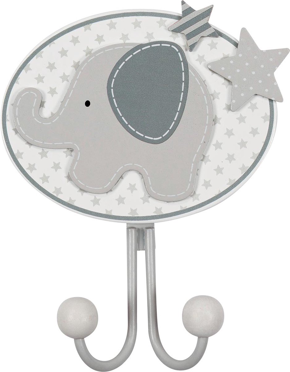 Goki Wooden Coat Rack Hook Elephant