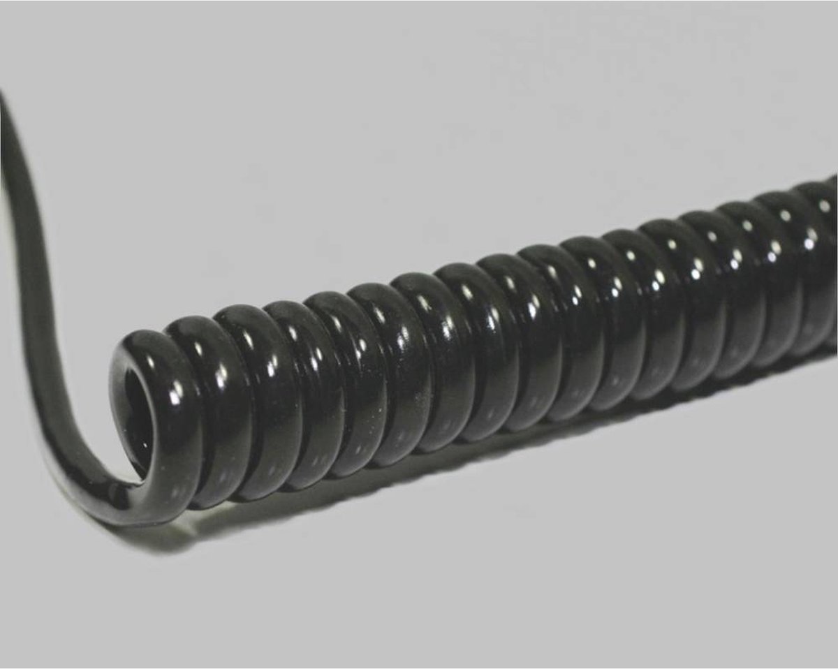 BKL Electronic 1506319 Câble spiralé Li12YD11Y 800 mm / 3200 mm 2 x 0.25 mm² + 2 x 0.25 mm² noir 1 pc(s)