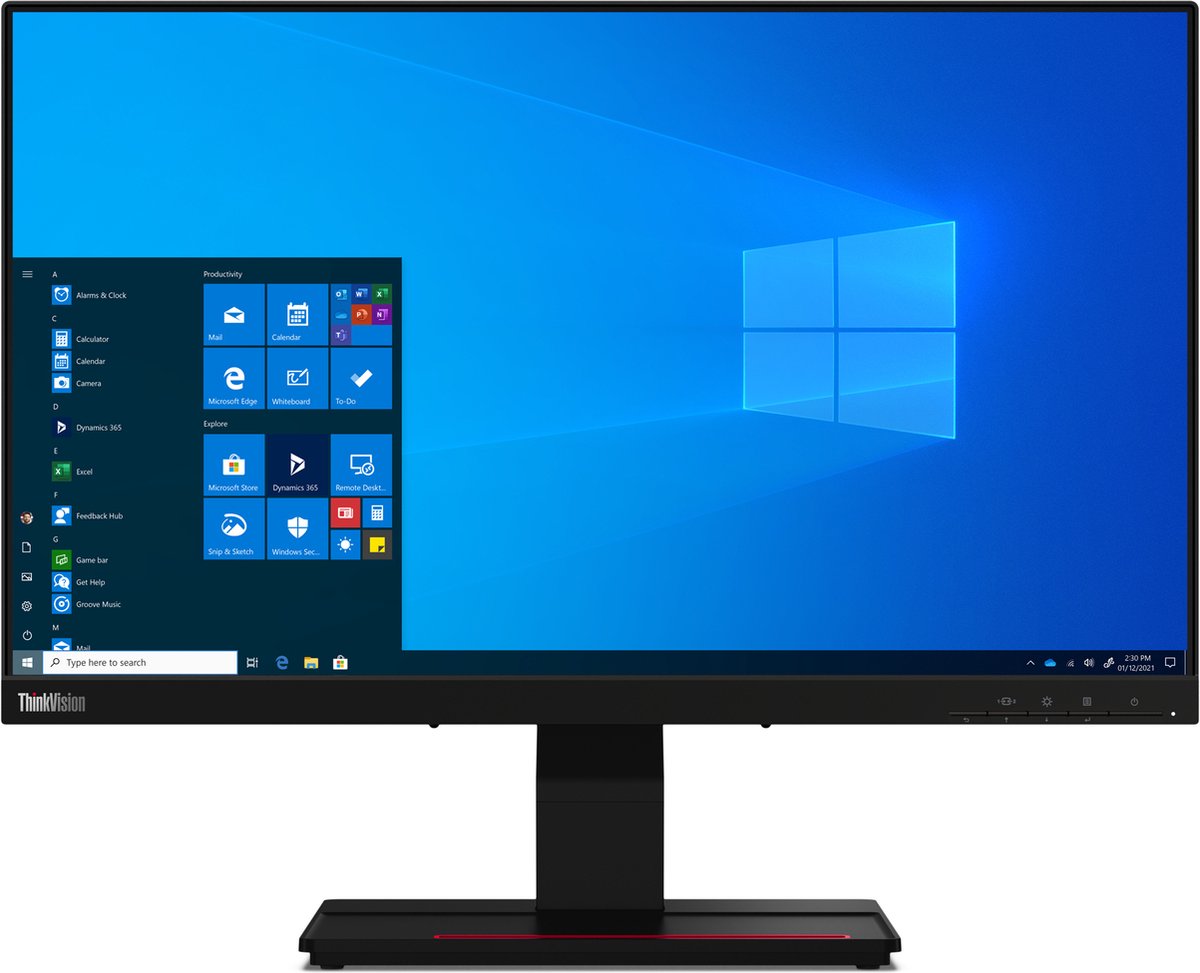 24" Lenovo ThinkVision T24t-20 - 1920x1080 (FHD) - 60Hz - IPS - 90W USB-C