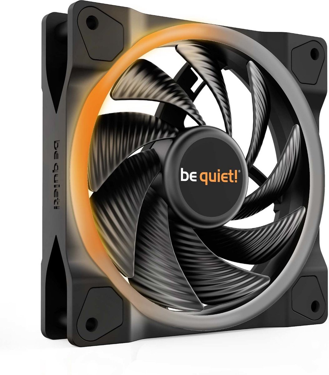 be quiet! LIGHT WINGS 120mm PWM high-speed - Kabinet køler - 120mm - Sort med RGB LED lys - 31 dBA