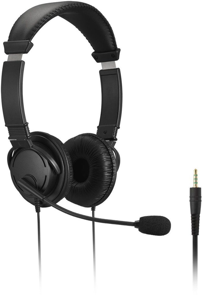 Kensington Klassisk 3,5 mm headset med mikrofon og volumenkontrol