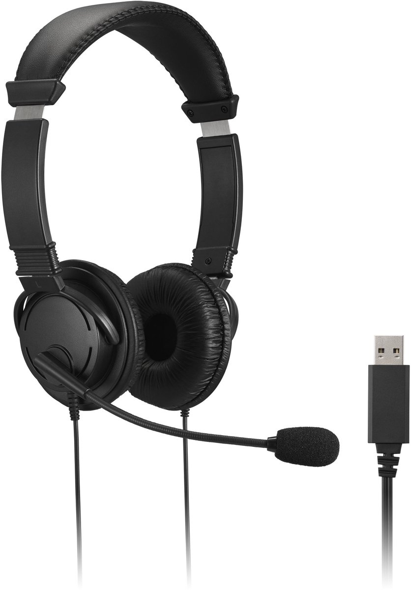 Kensington Klassisk USB-A-headset med mikrofon og volumenkontrol