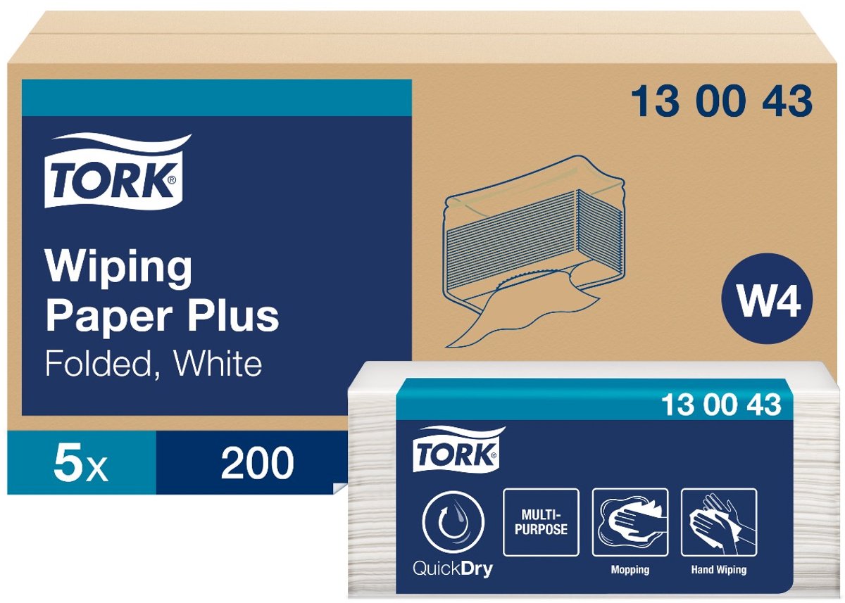 TORK Lingettes en papier multi-usages blanches W4 130043