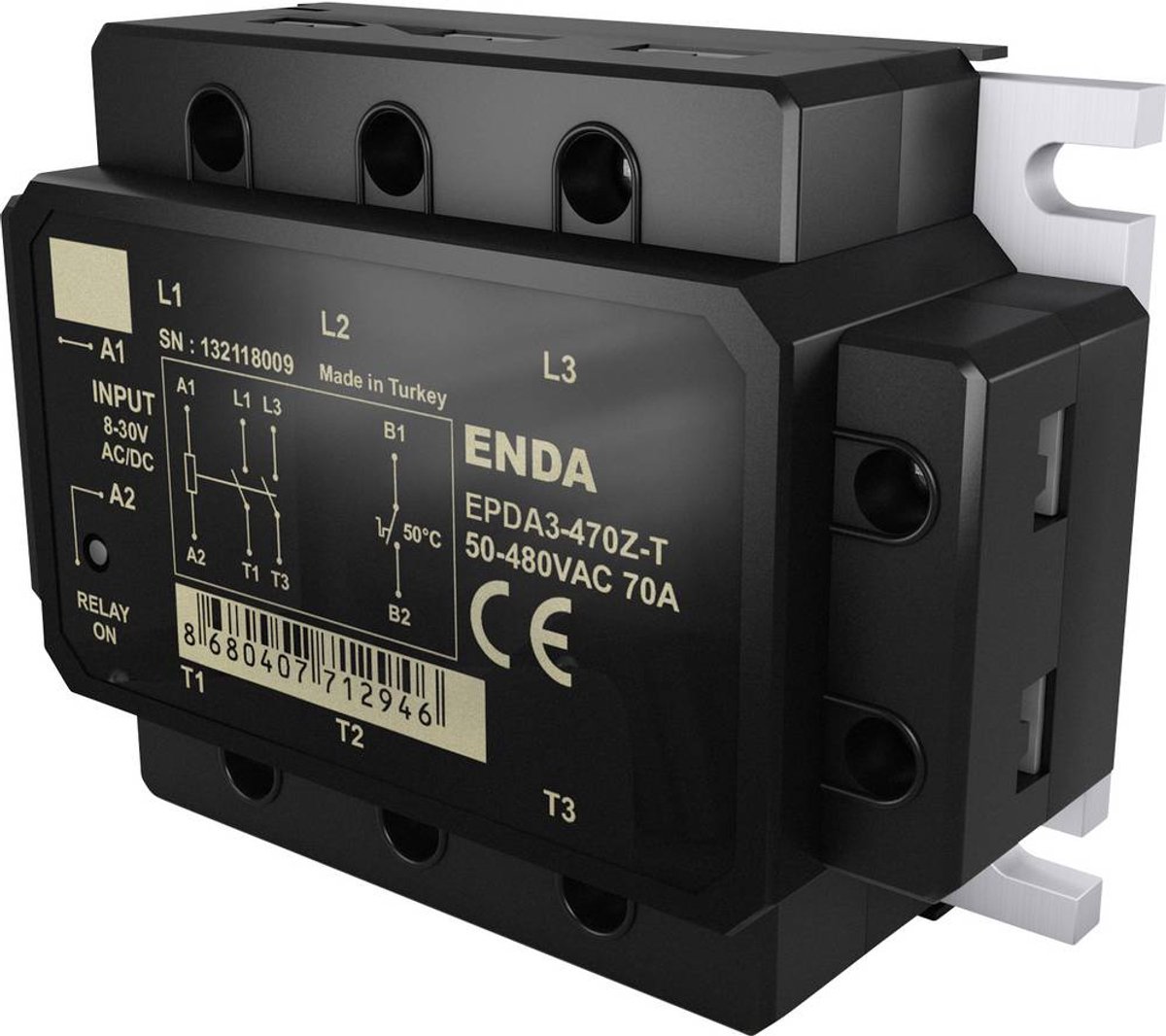 Enda Relais à semi-conducteurs EPDA3-440Z-T 40 A Tension de contact (max.): 480 V/AC à commutation au zéro de tension 1 pc(s)
