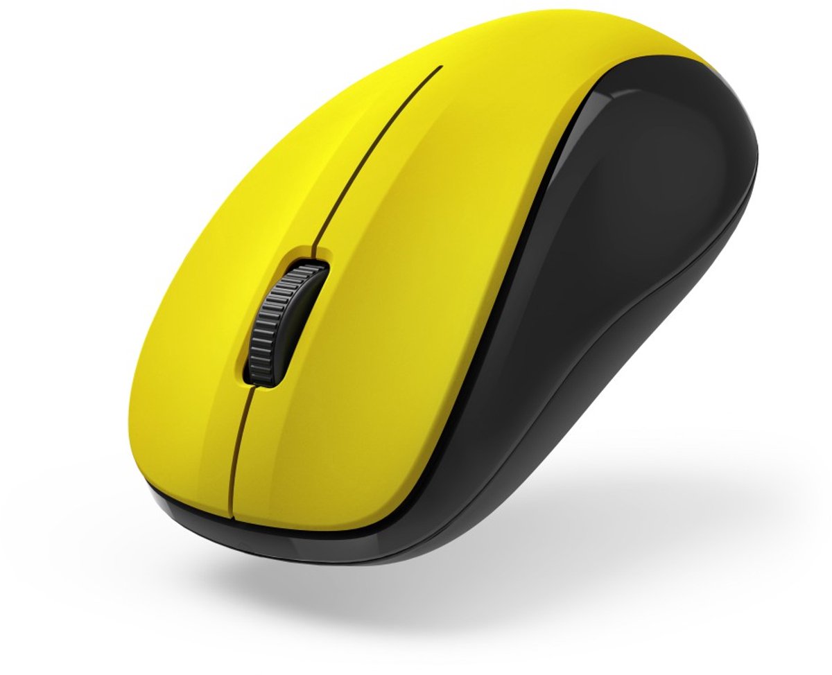 Hama MW-300 V2 mouse - Mus - Optisk - 3 knapper - Gul