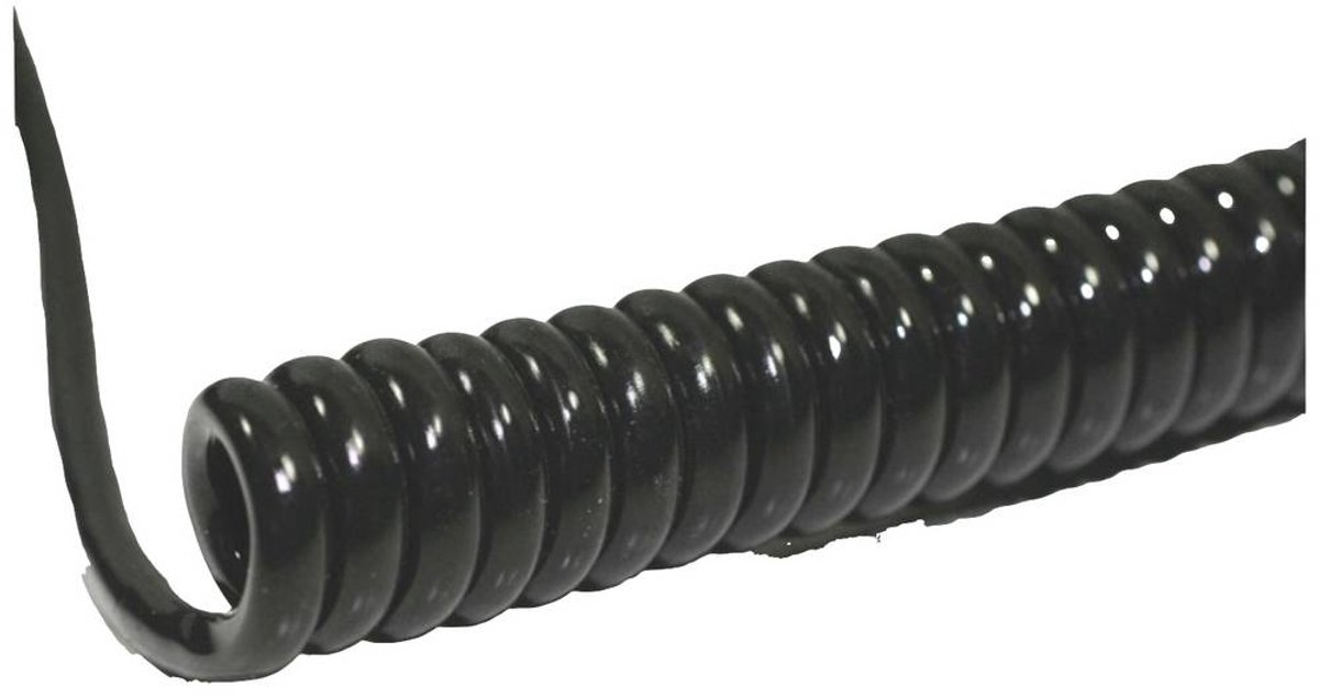BKL Electronic 1506207 Câble spiralé Li12Y11Y 800 mm / 3200 mm 8 x 0.14 mm² + 8 x 0.14 mm² noir 1 pc(s)