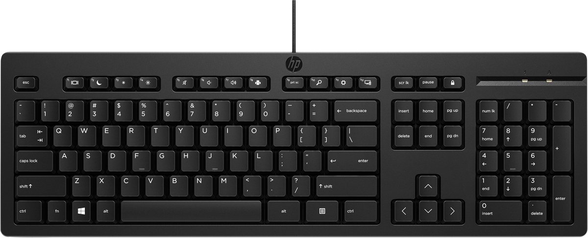 HP 125 Wired Keyboard Nordic (AY2Y7AA) - Tastatur - Dansk - Sort