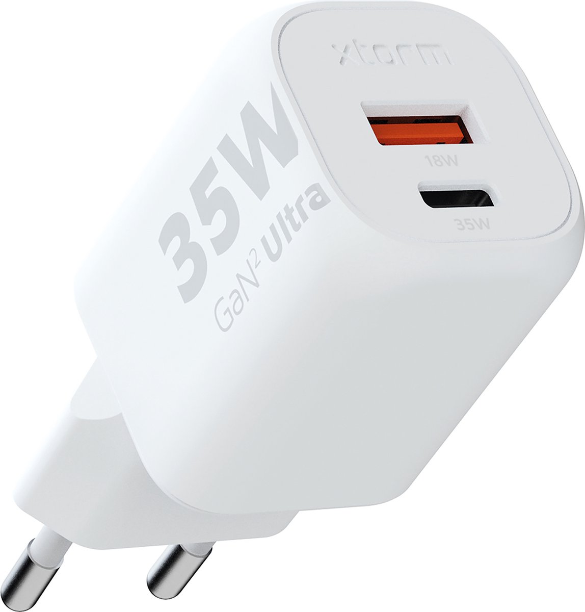 Xtorm 35W GaN2 Ultra Hjemmeoplader USB-C PD/USB-A White