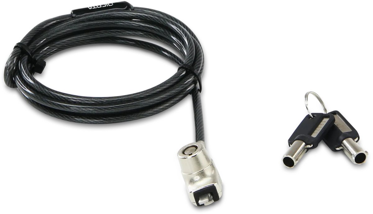 Dicota BASE XX - security cable lock - wedge slot