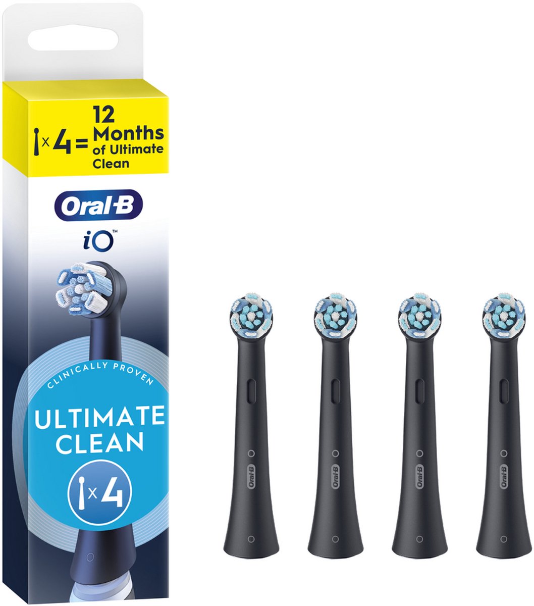 Oral-B Tandbørstehoveder iO Ultimate Clean - Sort - 4 stk