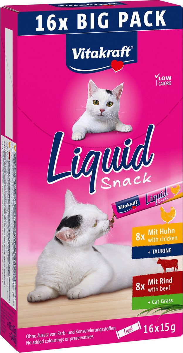 Vitakraft Liquid Snack Multipack Chicken + Beef 15g (16-Pack)
