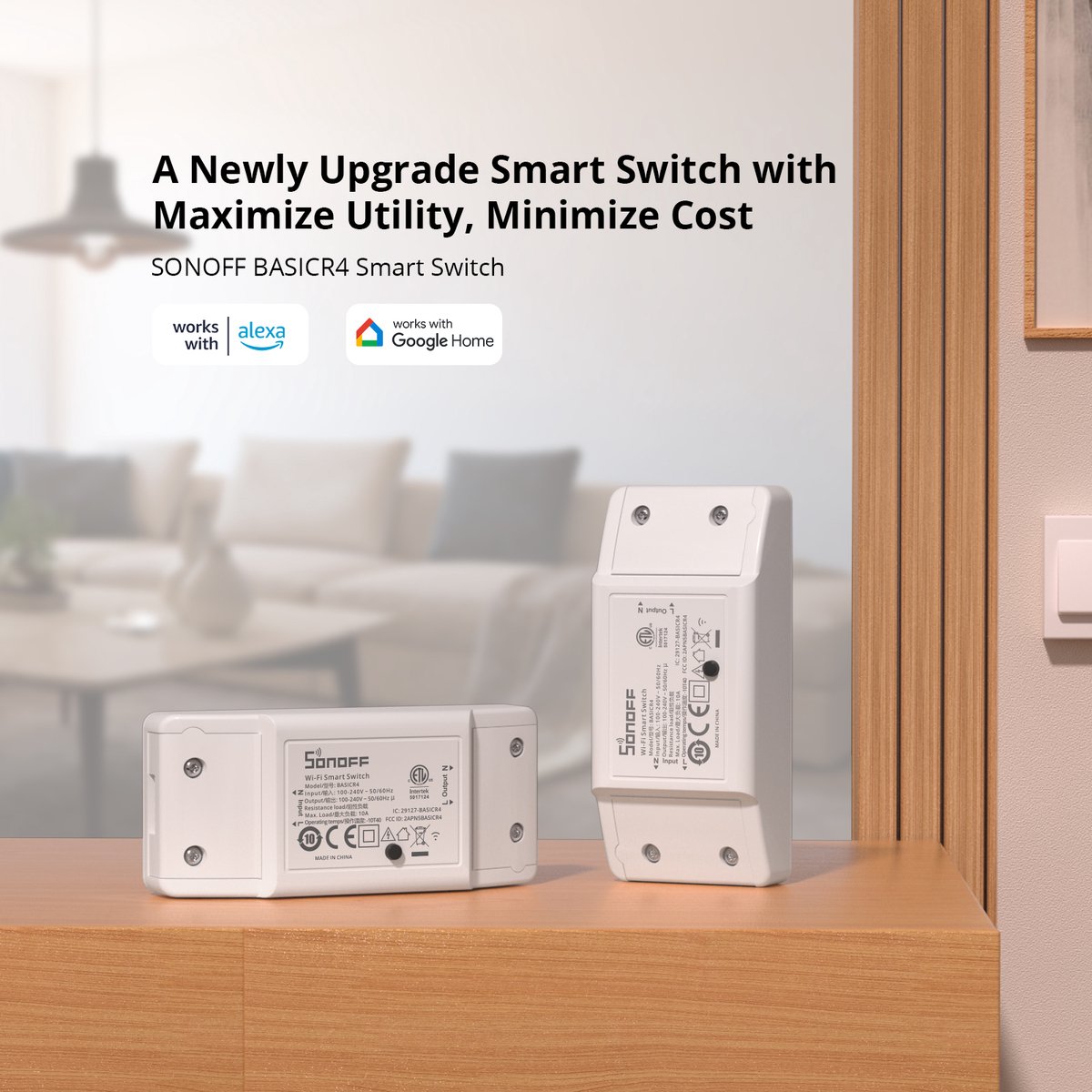 Sonoff Smart Switch Wi-Fi BASICR4 (10A ESP32)