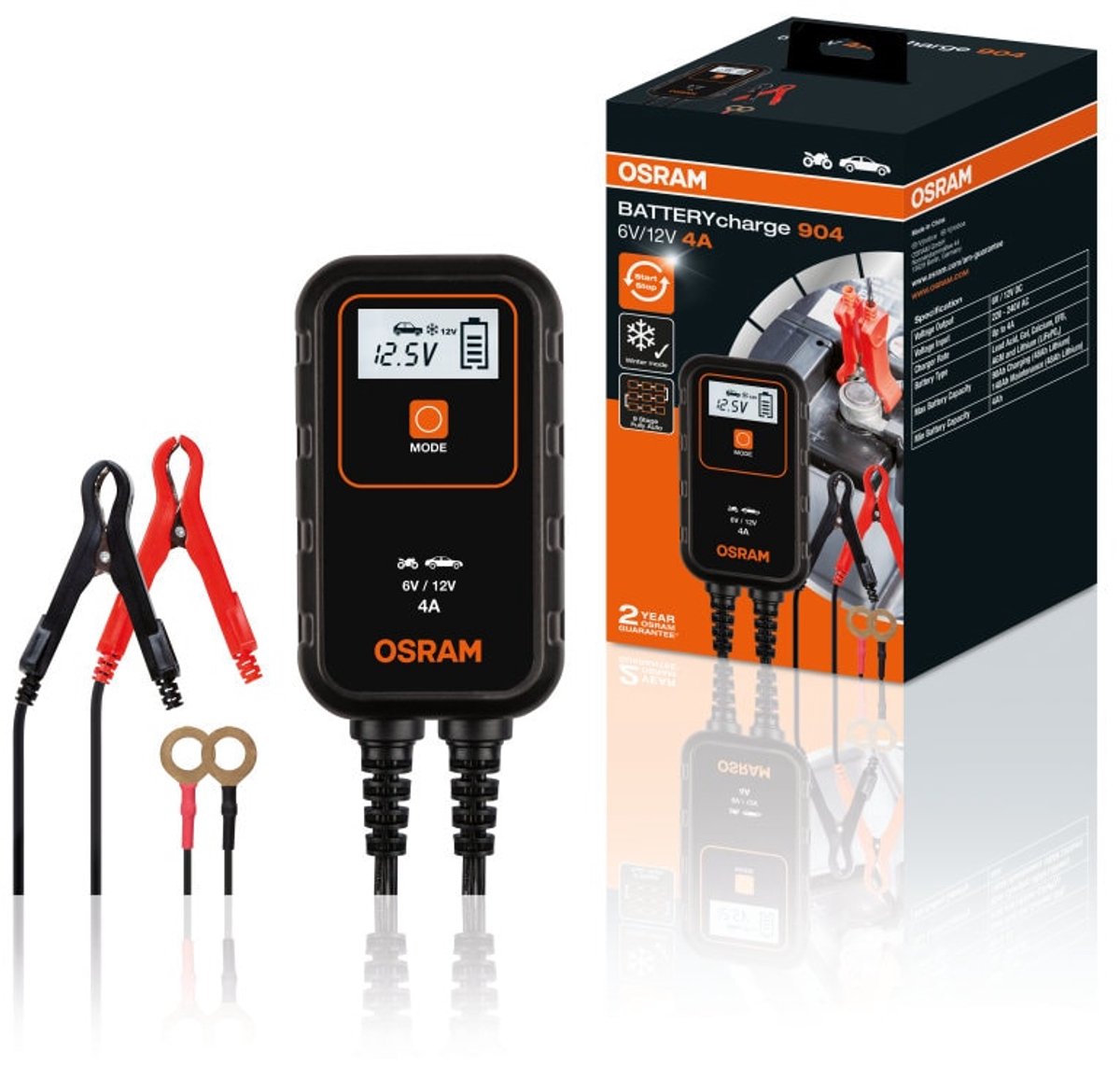 Chargeur automatique Osram Automotive OEBCS904 4052899620520 6 V, 12 V 2 A, 4 A 2 A, 4 A