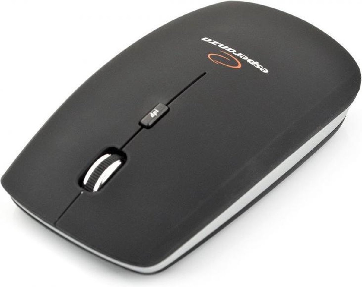 Esperanza WIRELESS OPTICAL 4D MOUSE 2.4GHz SATURN BLACK - Mus - Optisk - 4 knapper - Sort