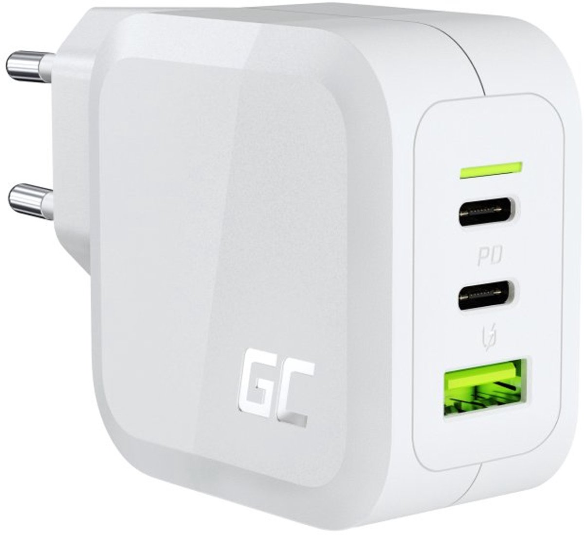 Green Cell PowerGaN charger 1x USB-A 2x USB-C 3.25 A