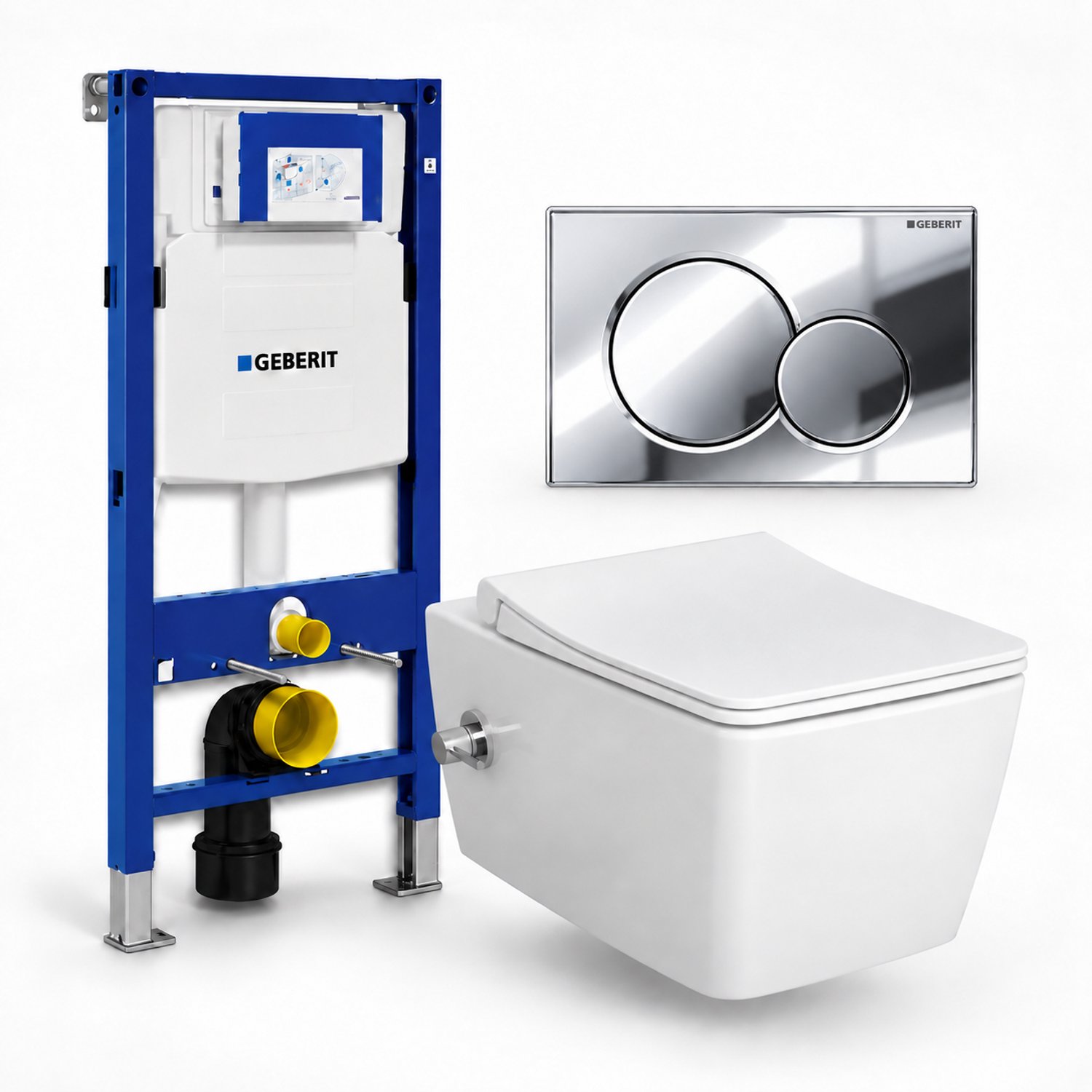 Geberit betjeningsplade sigma01, blankforkromet