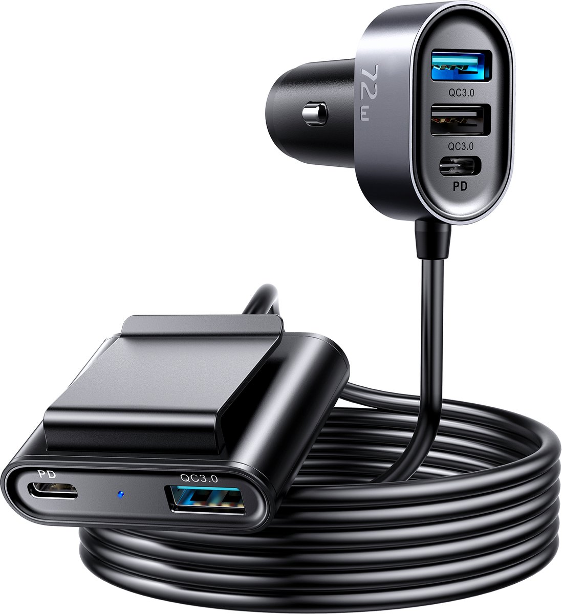 Joyroom Car charger JOYROOM JR-CL05 72W (black)