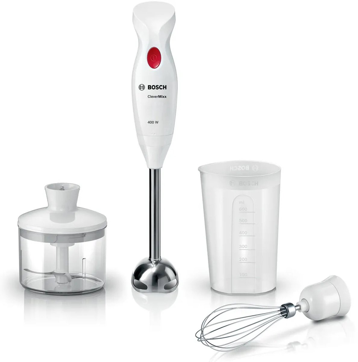 Bosch Haushalt MSM24500 Mixeur plongeant 400 W avec embout hâchoir blanc