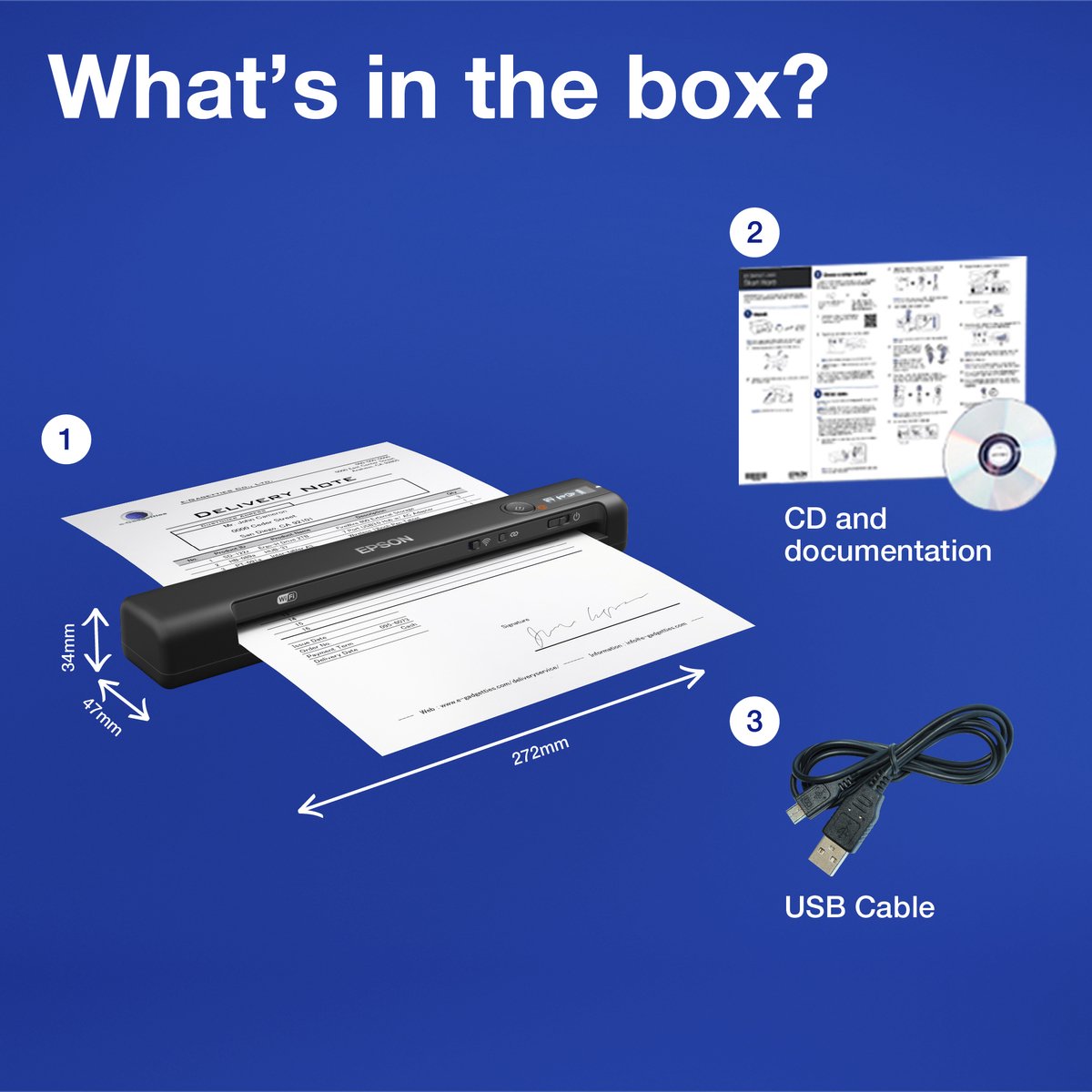 Epson WorkForce ES-60W Mobile Scanner