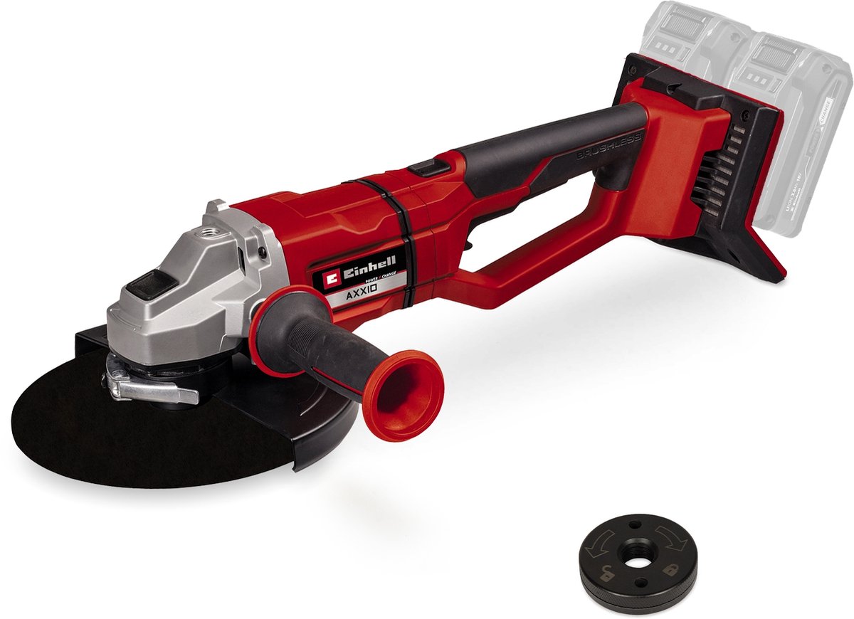 Meuleuse dangle sans fil Einhell Professional AXXIO 36/230 Q 4431160 70 mm sans batterie, sans chargeur, + écrou à serrage rapide 36 V