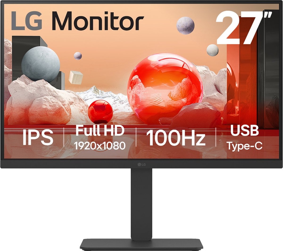 27" LG 27BA650 - 1920x1080 (FHD) - 100Hz - IPS - 65W USB-C - KVM switch