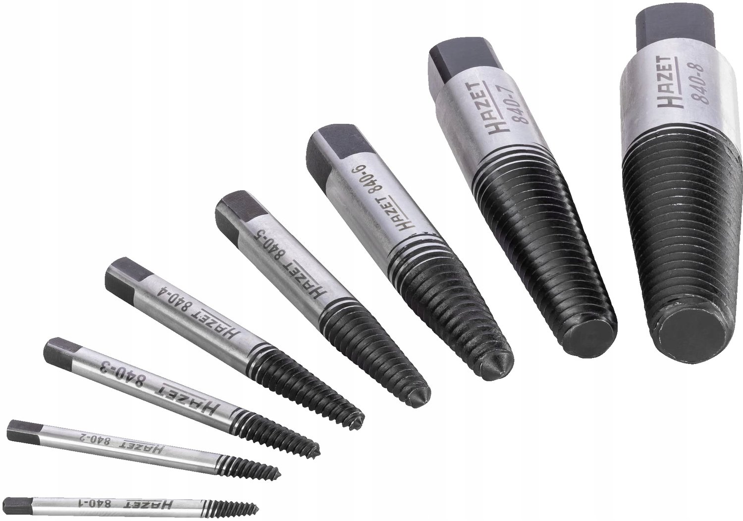 Set dextracteurs de vis 8 pièces Hazet 840/8 M3 - M45 1 set
