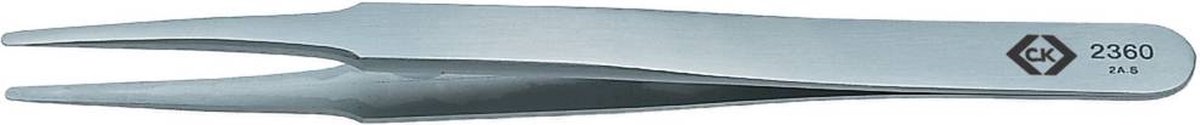 C.K T2360 Pince brucelle de montage 2a SA plate, ronde, fine 120 mm