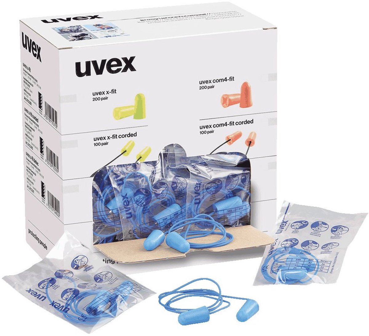 Bouchons doreille 37 dB uvex x-fit detec 2112011 100 paires