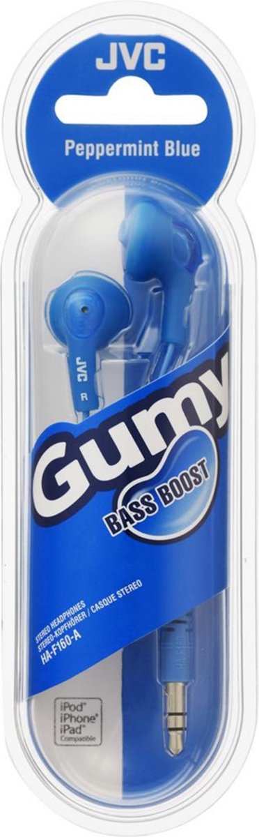 JVC In Ear Gumy Headphones. Blue