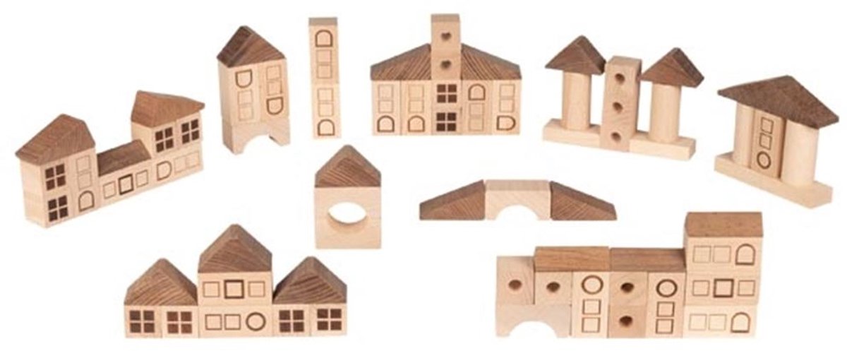 Goki Wooden Building Blocks City 70 pieces.
