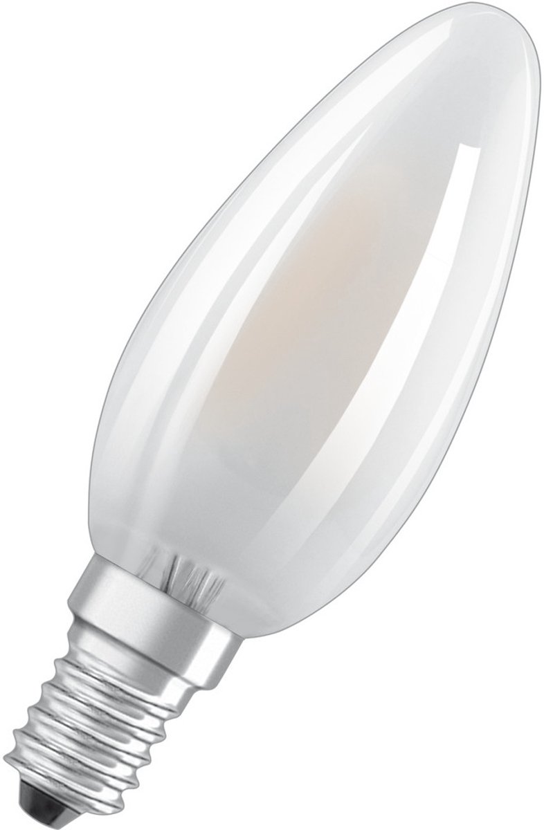 Osram LED pære Kerte 4W/827 mat 2-pak E14