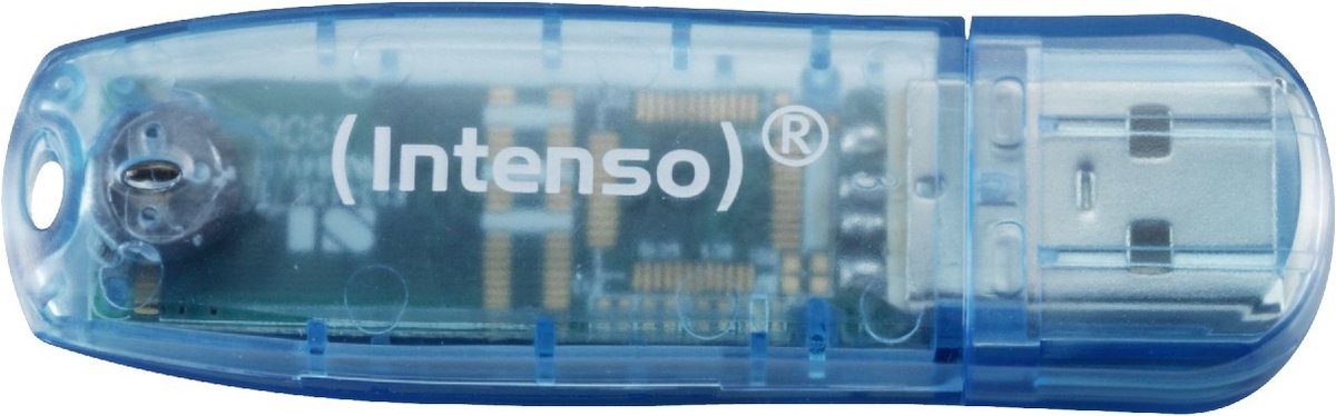 Intenso Rainbow Line USB Drive - Blå - 4GB - USB Stick