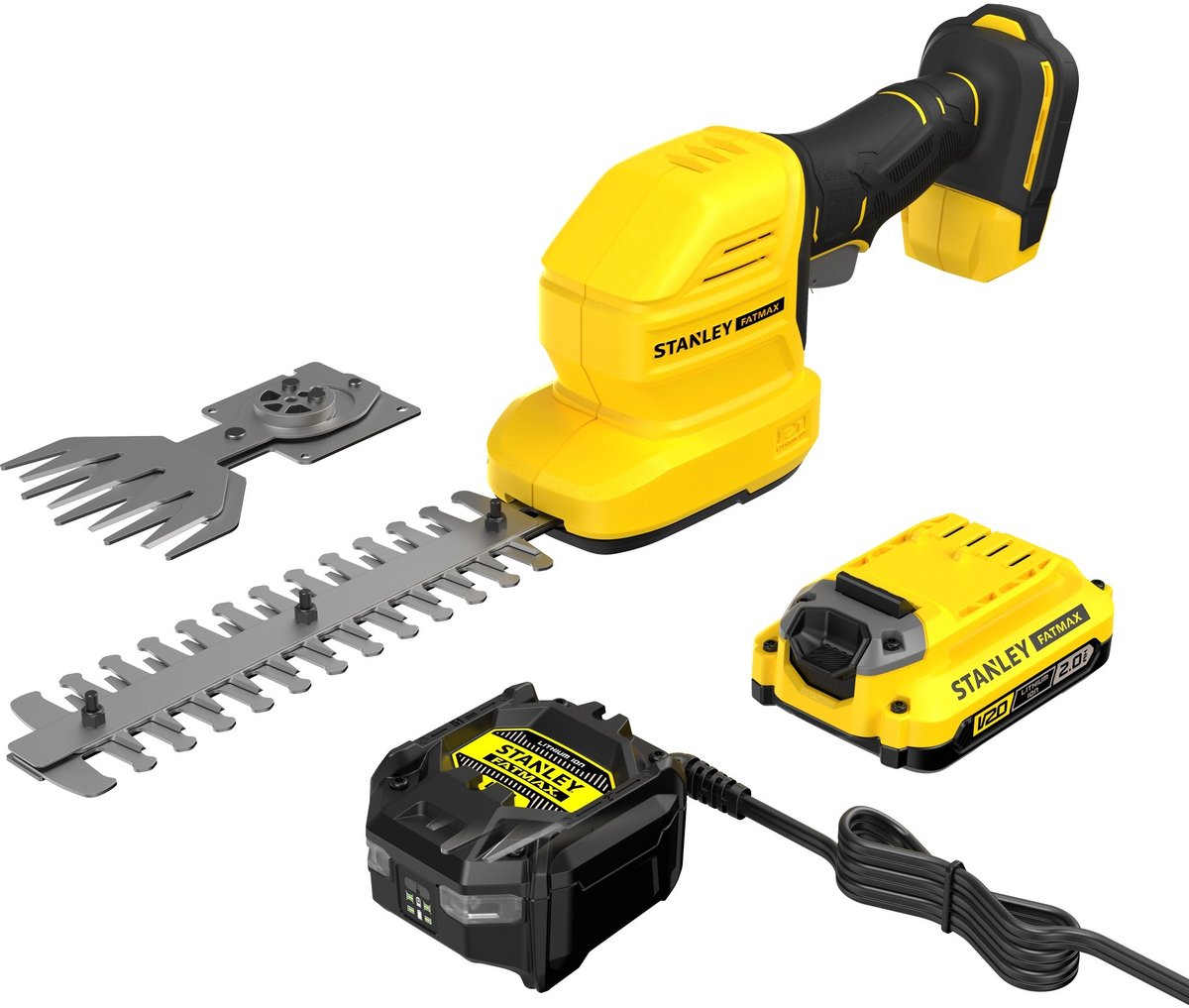 STANLEY STCSS20D1-QW STCSS20D1 sans fil Taille-haie sans fil avec batterie, avec chargeur 18 V Li-Ion