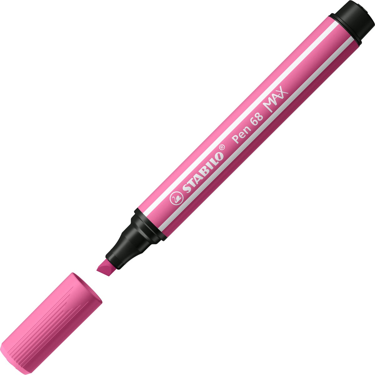 STABILO Pen 68 MAX - Felt-tip pen with thick chisel tip - Heliotrope