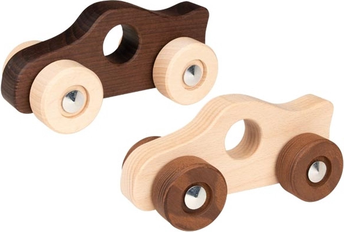 Goki Wooden Push Figure Race Car